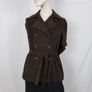 Rena Rowan Brown Corduroy Belted Jacket 8